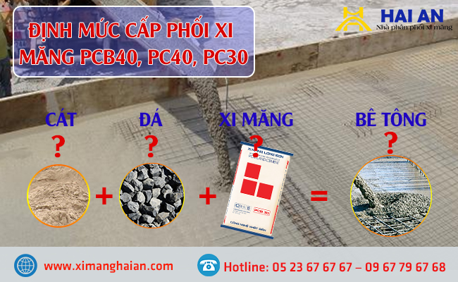 Định mức cấp phối xi măng