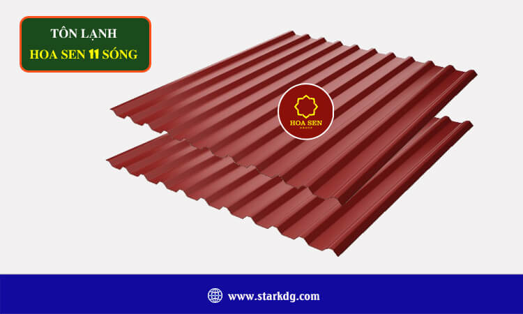 Tôn lạnh Hoa Sen 11 sóng 