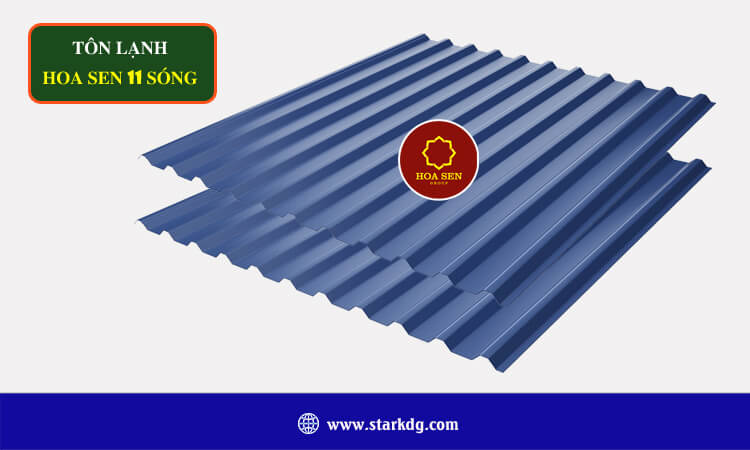Tôn lạnh Hoa Sen 11 sóng 