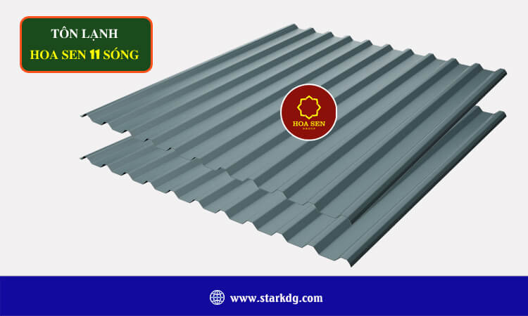 Tôn lạnh Hoa Sen 11 sóng 