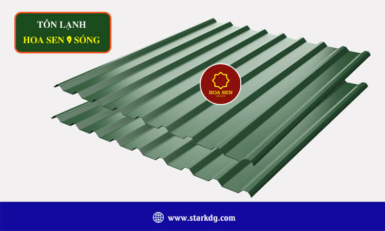 Tôn lạnh Hoa Sen 9 sóng 