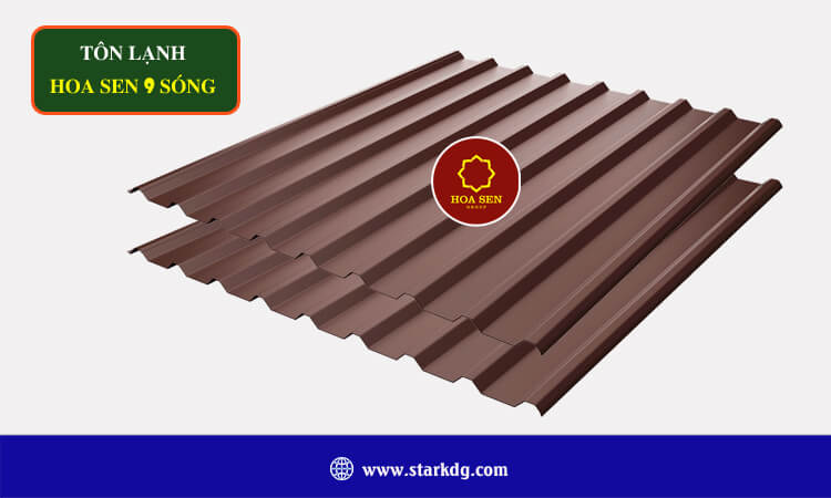 Tôn lạnh Hoa Sen 9 sóng 